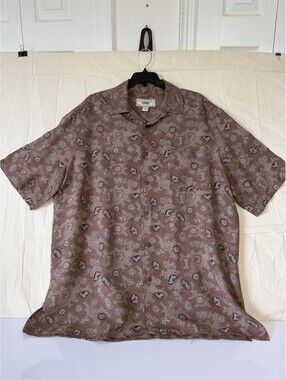 Country Road WDRK Wear Brown Patterned Button-Up Shirt Medium